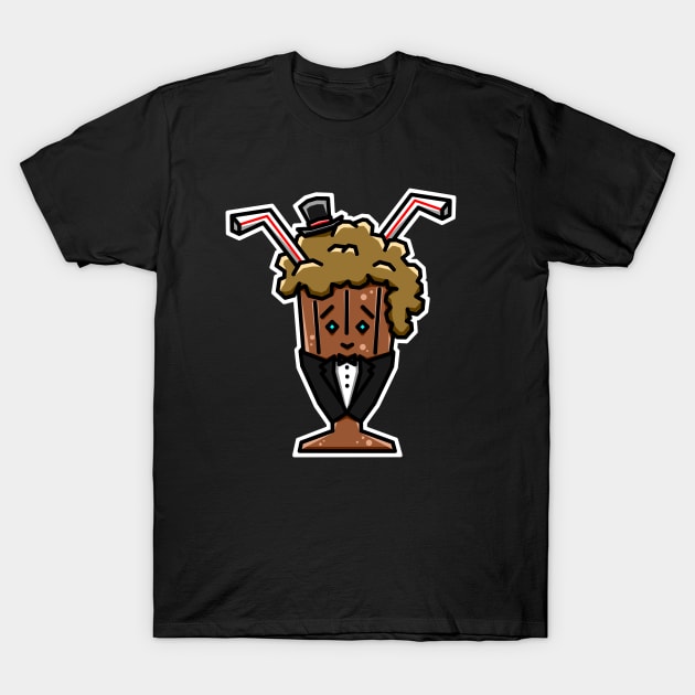 Cute Root Beer Float with Chocolate Milkshake Vibes in a Tuxedo - Root Beer T-Shirt by Bleeding Red Paint